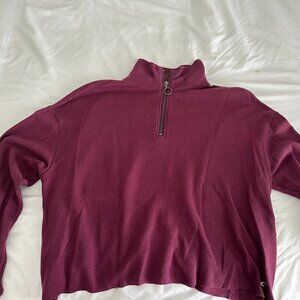 Hollister Boyfriend Tee Crppped Quater-zip Sweater